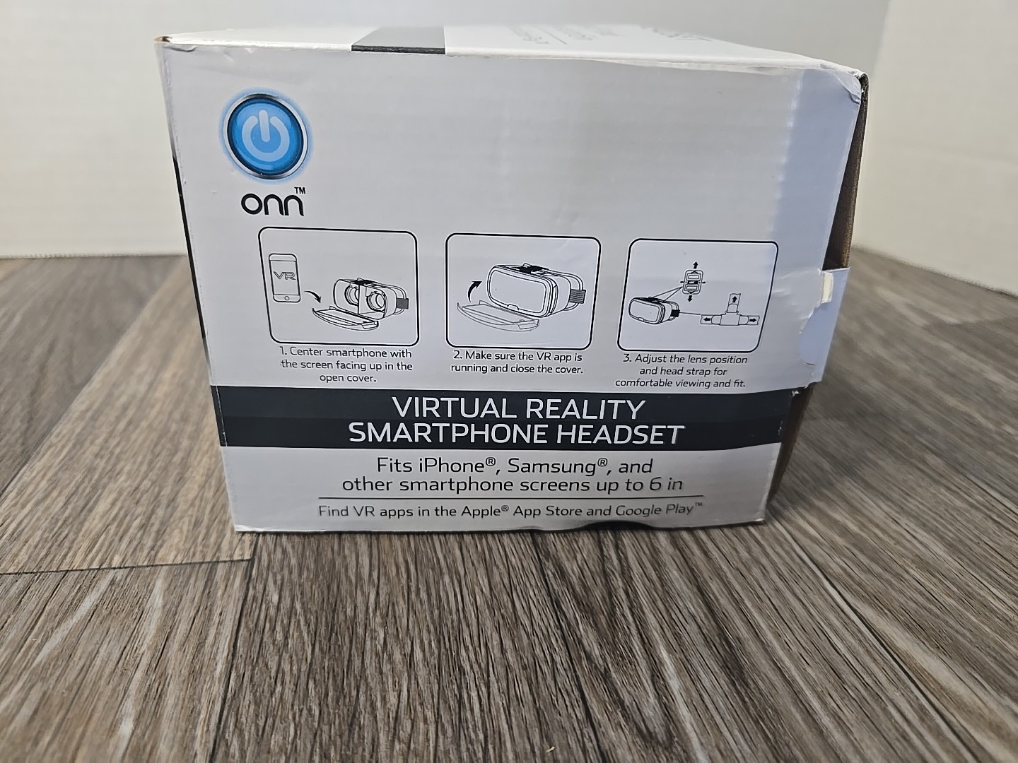 ONN WHITE Virtual Reality VR Smartphone Headset Apple/Android NEW