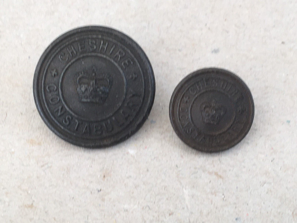 Cheshire Constabulary Tunic Uniform Button Large & Small  QC