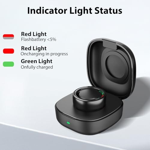 Wireless Charging Case Compatible with Ring Gen 3 Smart Ring Charging Size 10