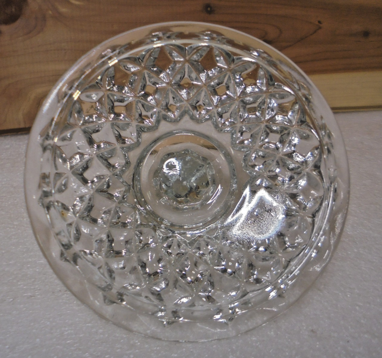 Cut Glass Sugar Bowl Lid, fits opening 3 1/4" diameter