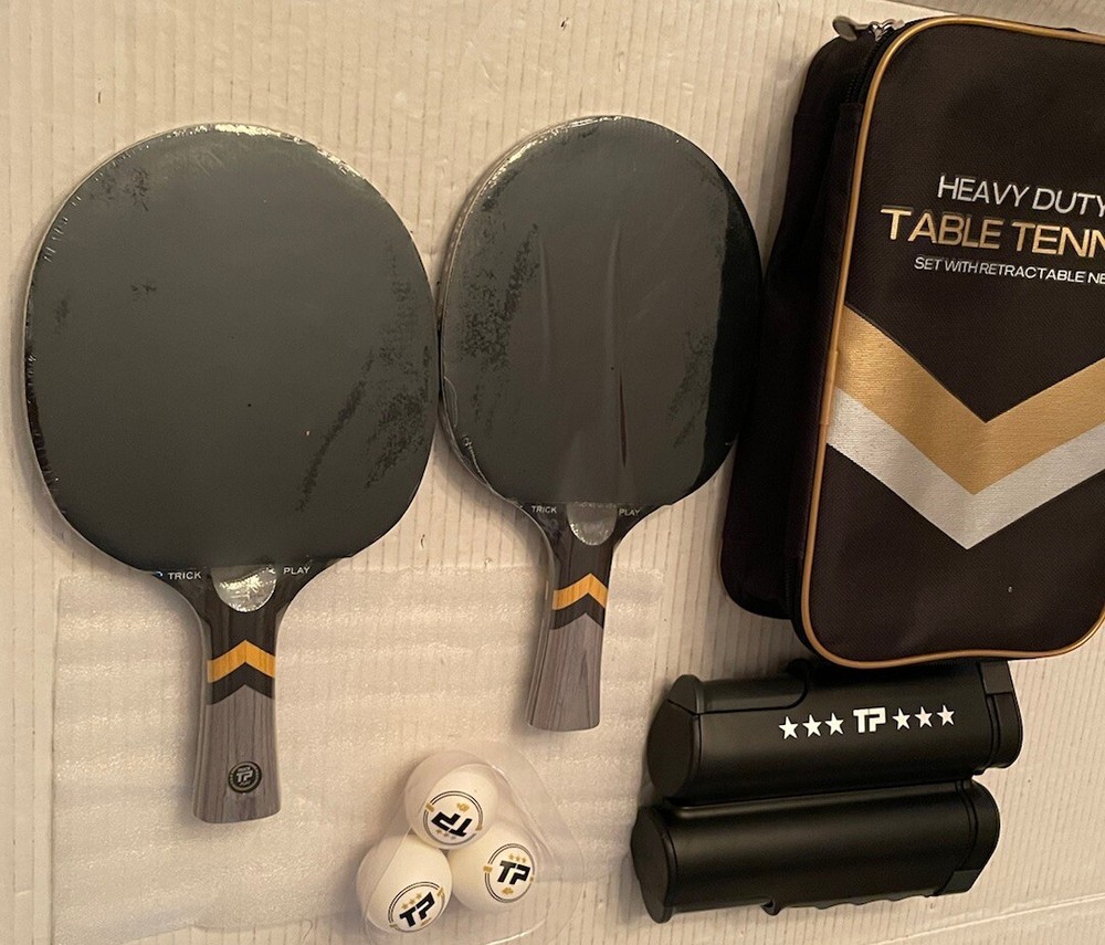 Table Tennis 2 Paddle Set with Retractable Net