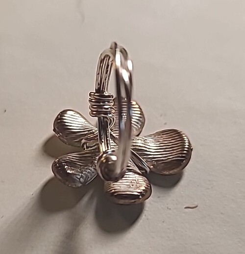 NEW Handmade Wire Wrapped Ring Silvertone Statement Beautiful Size 6.5