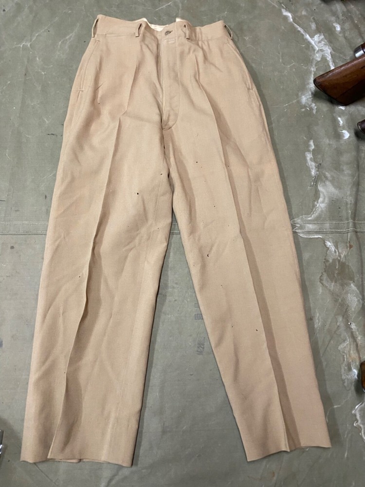 ORIGINAL WWII US ARMY OFFICER CLASS A "KHAKI" TROUSERS- XSMALL 30 WAIST