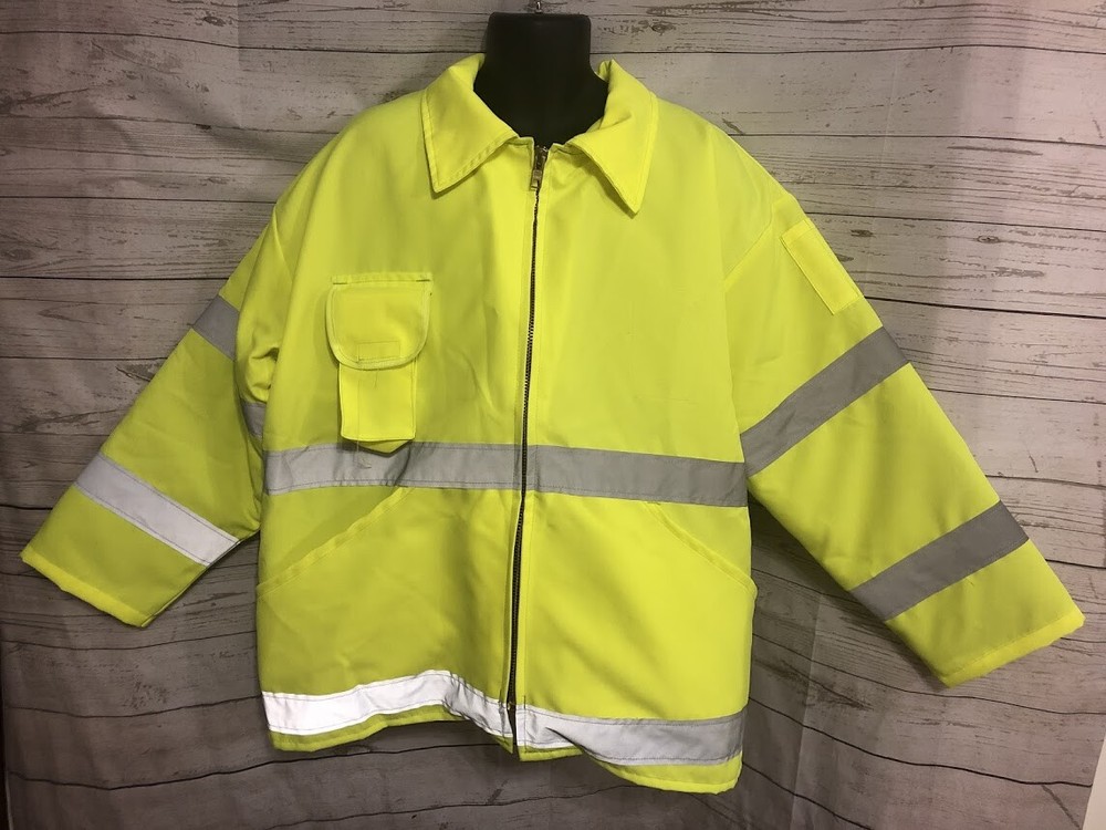 Mifflin Valley Reflective Apparel Jacket Zip Up w/ Lining Size XL