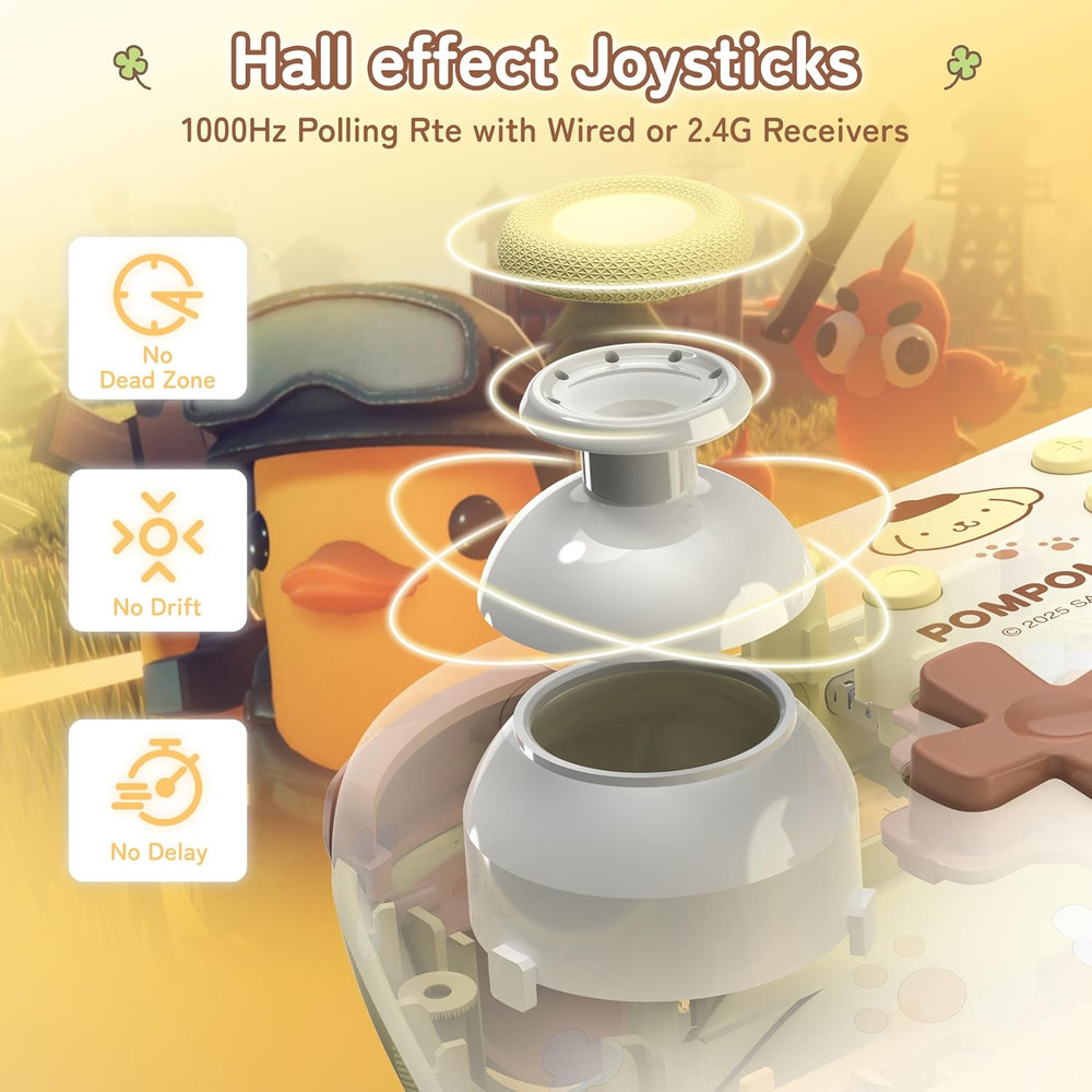 Yellow Switch 2 Controller,Yellow Dog Hall Effect Controllers Wireless for Switc