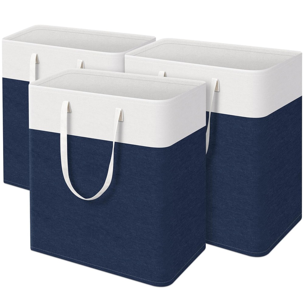TasticTotes laundry basket 3-Pack, laundry hamper, Hamper with handles, collapsi