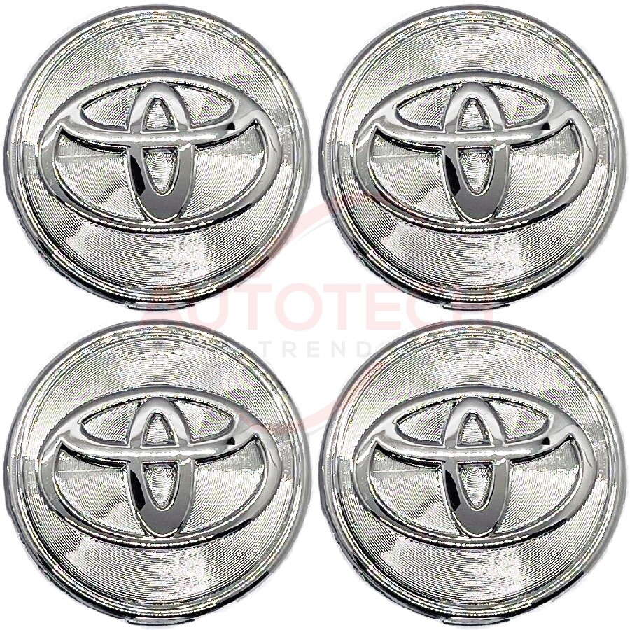 SET OF 4 TOYOTA WHEEL RIMS CENTER CAPS CHROME LOGO 62MM CAMRY