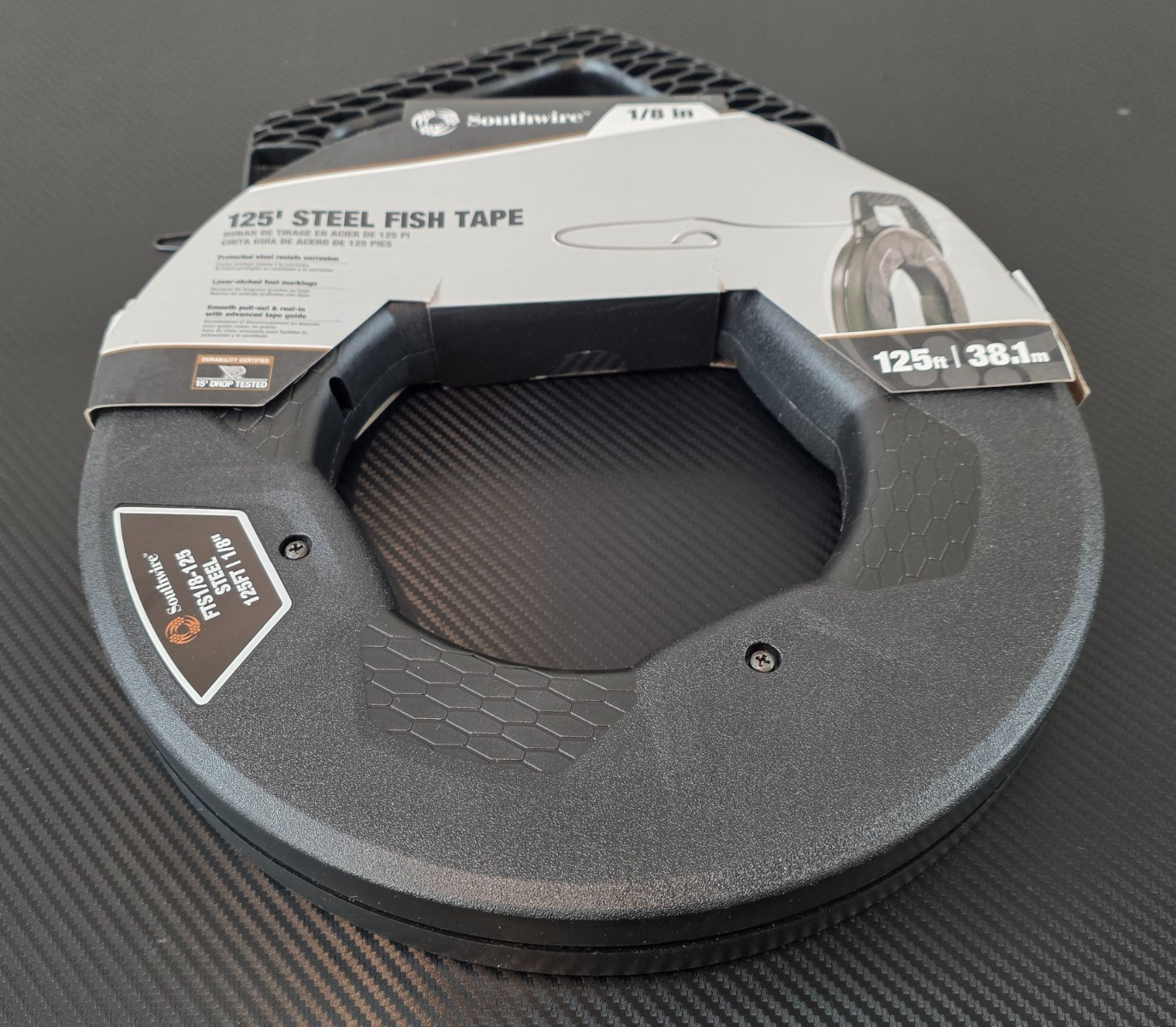 Southwire Fish Tape 1/8-inch Wide x 125-ft Flat Steel, Model # FTS1/8-125