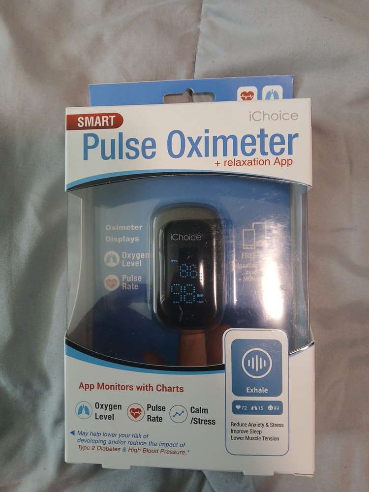 iChoice Smart Pulse Oximeter Bluetooth Heart Rate & Oxygen Digital Reader