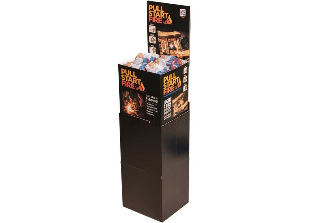 Pull Start Fire 5-Second Fire Starter Rainproof Windproof 72-Pack Floor Display