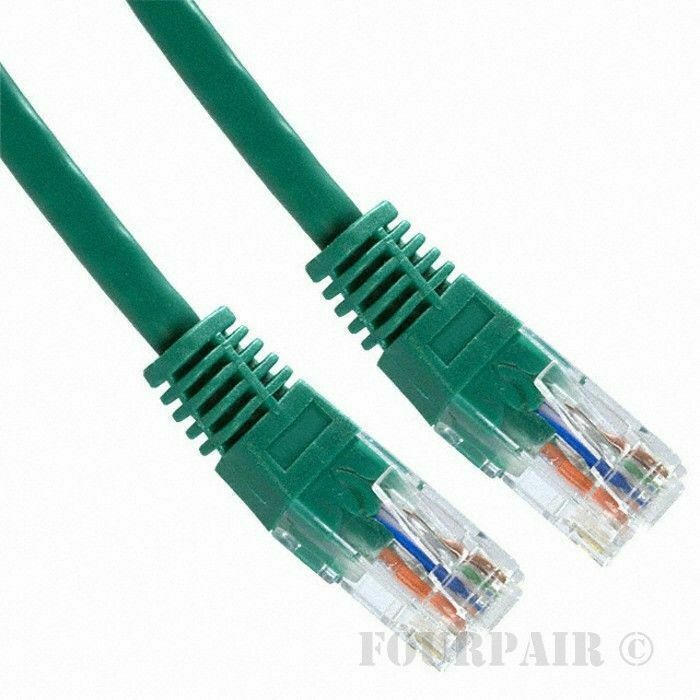 2 Pack Lot - 10ft CAT6 Ethernet Network LAN Router Patch Cable Cord Wire Green
