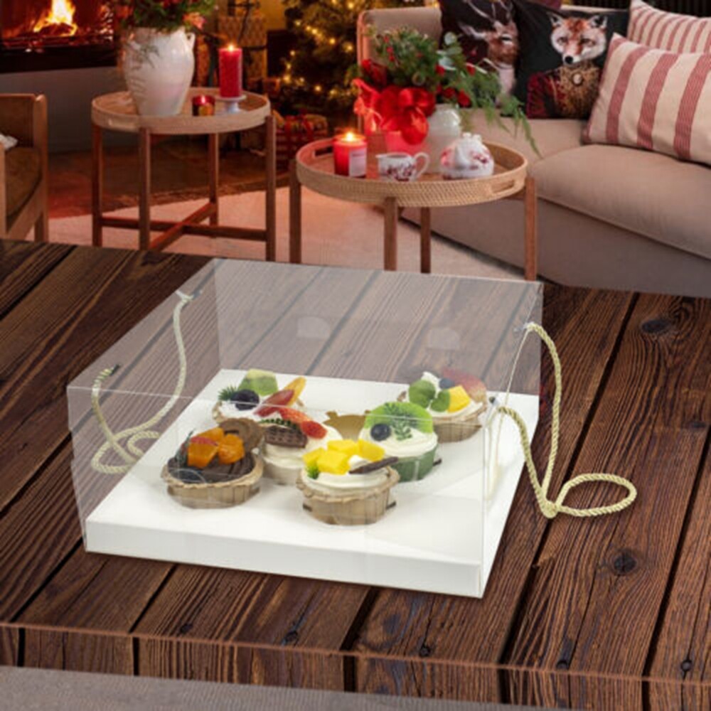 2pc Cake Boxes with 7pcs Random Toppers ECO-FRIENDLY Cupcake Containers