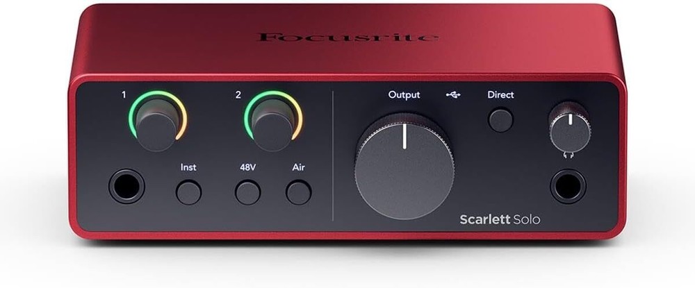 Focusrite Scarlett Solo 4th Gen USB Interface Bundle with H&A 10' XLR Cable