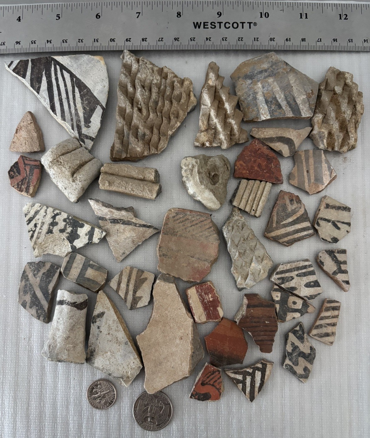 30+ Ancient Anasazi Native American Pottery Shards Arizona L10-C FREE SHIP