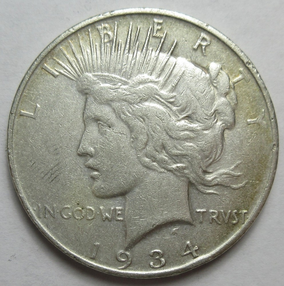 1934-D Silver Peace Dollar -VF- (#1219o)