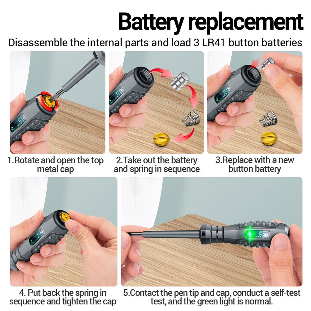 1* Multi-functional Electrician Screwdriver Pencil AC Test Pen Voltage Tester;