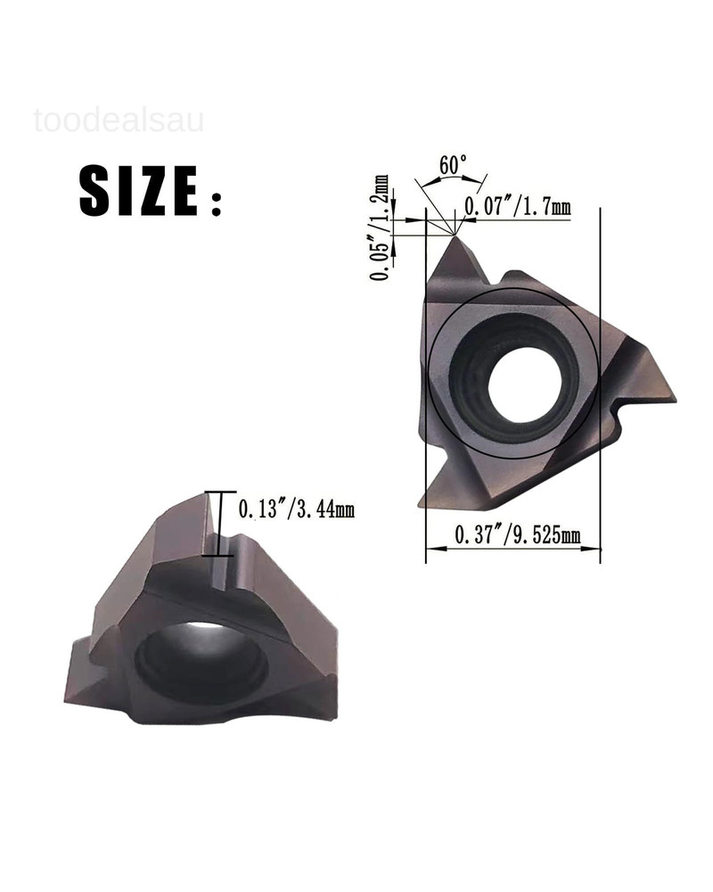 1/2" SNL0013M16 Internal Threading 2pcs holders+10pcs 16ER inserts