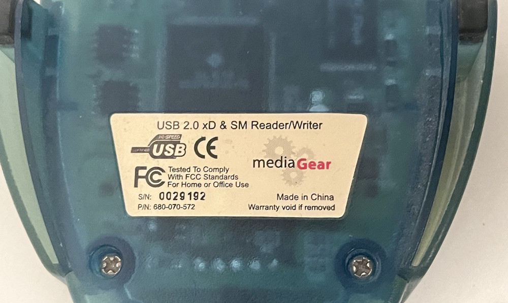 USB 2.0 xD/SM Reader/Writer