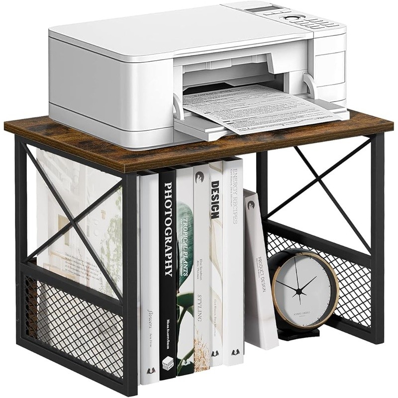 Sturdy Printer Stand Organizer Desk Multifunctional Storage Shelf Easy Assembly