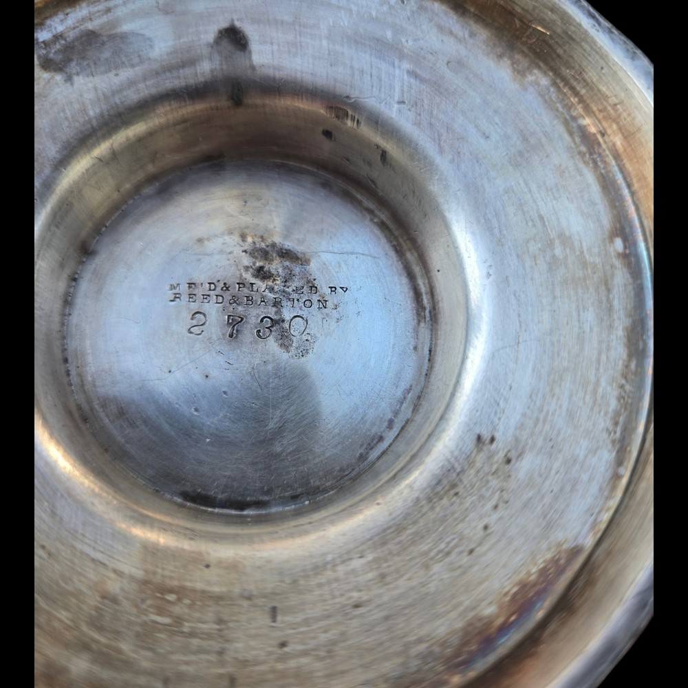 Vintage Reed & Barton silver plated dwarf pickle castor lid RARE