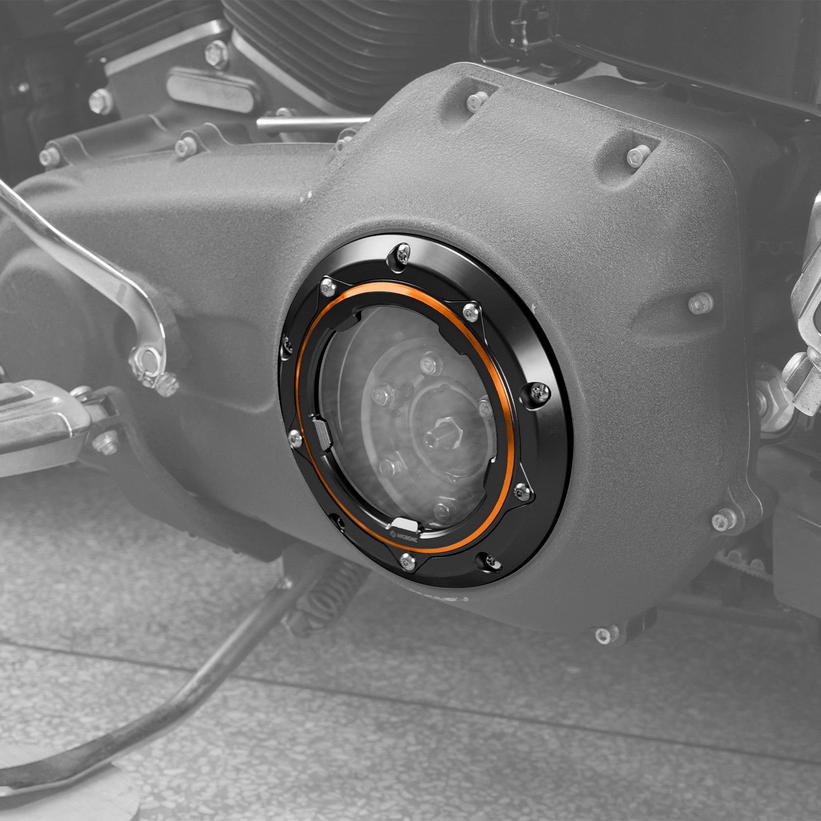 1x Clear Clutch Cover Derby Pretector For Harley Dyna Switchback FLD 2012-2013