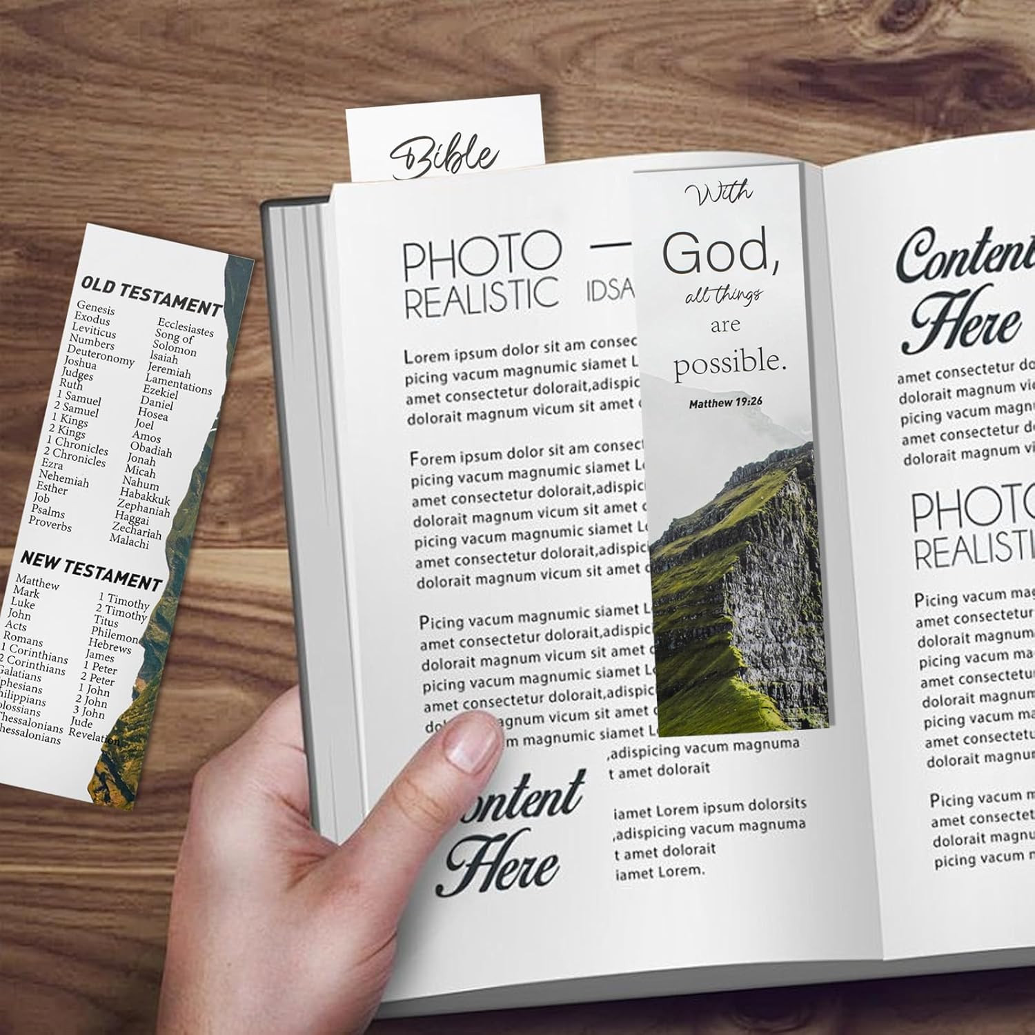 20 Pack Bible Bookmark Set with Emergency Numbers - Large Print for Church Gifts