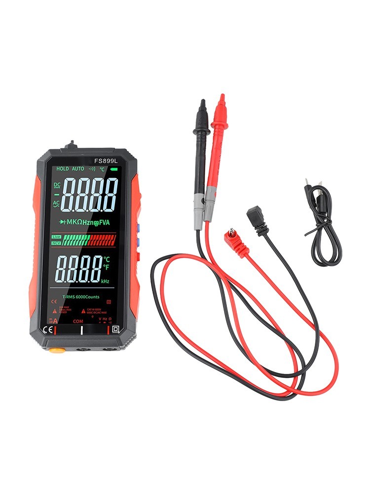 FS899L 6000-Count Multimeter USB Rechargeable Compact Smartphone Style