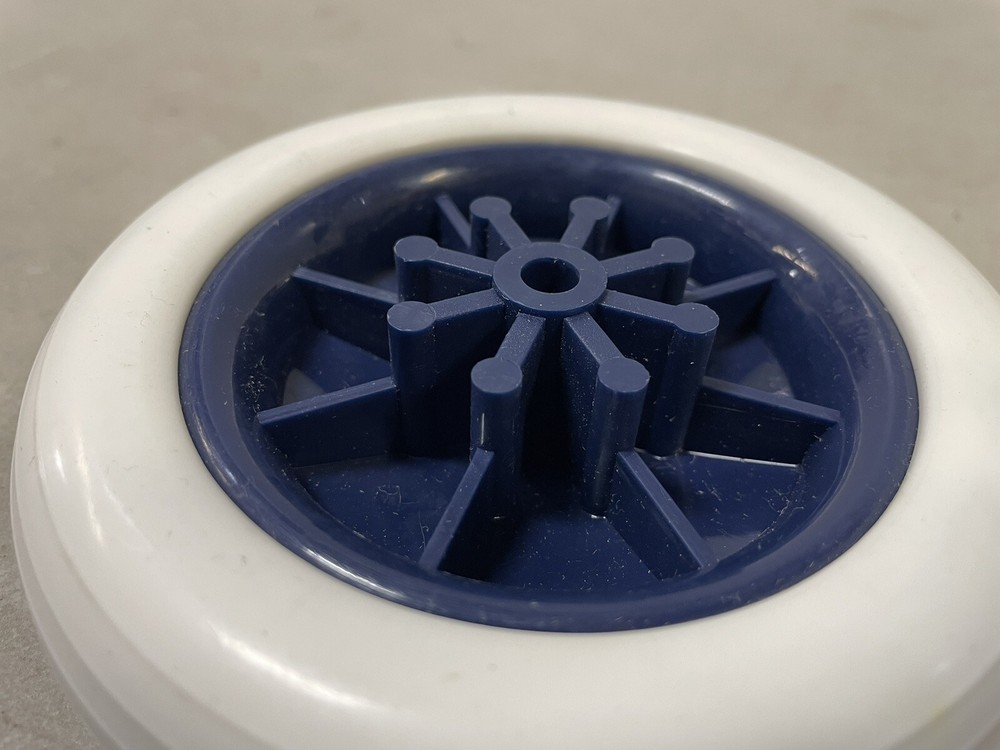 Rubber Tire Bore White With Blue Rim