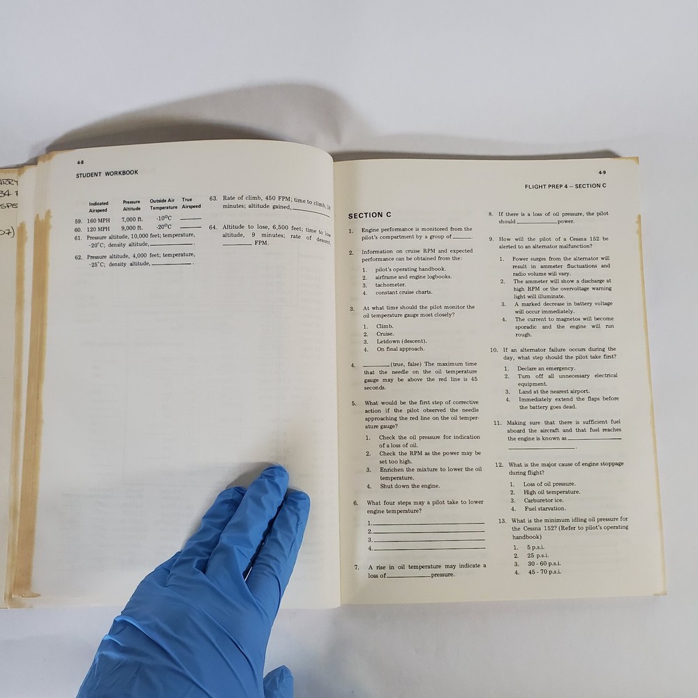 Cessna Integrated Flight Training System Private Pilot Workbook 1978 Flight Book