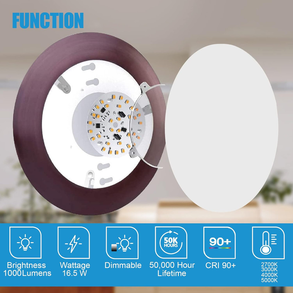 10 Pack 6" Dimmable LED Disk Light Flush Mount Ceiling Fixture for Home Improved
