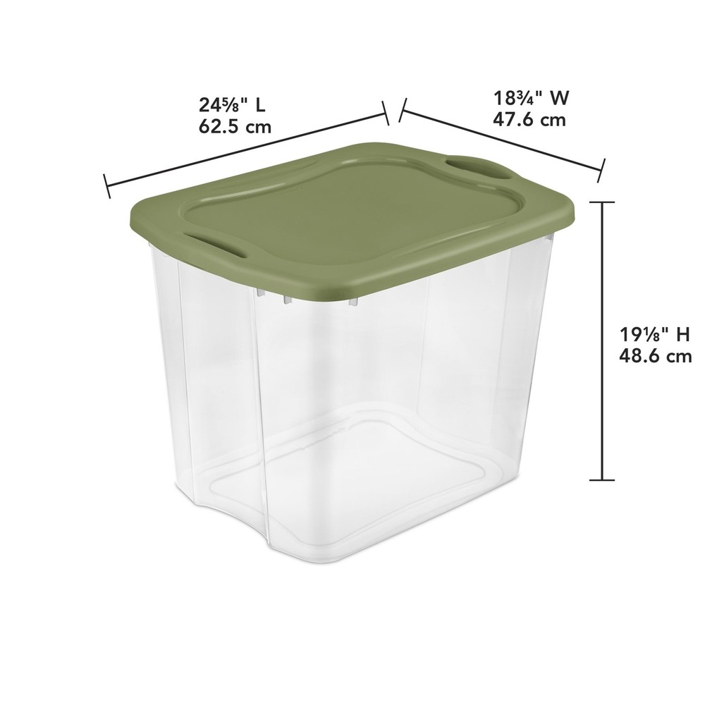 Sterilite EZ Carry 95 Quart Extra-Large Storage Bin, Clear Plastic Storage