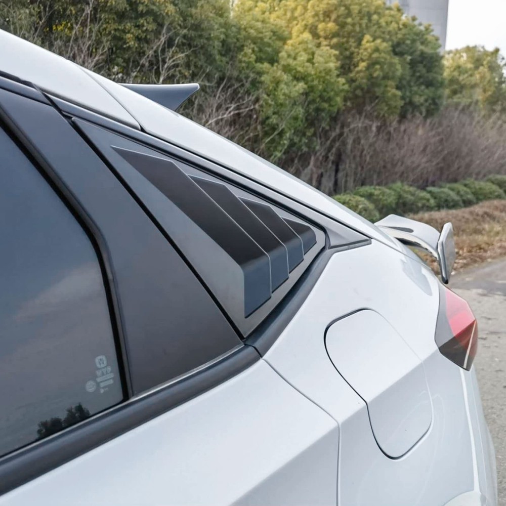 侧窗百叶窗适用于 2022 - 2024 Civic掀背式哑光黑色 ABS 2 件