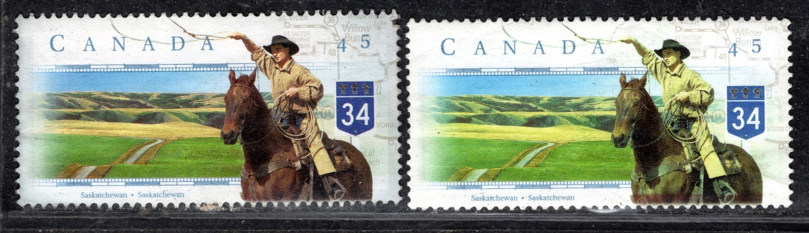 Perfectly Flawed Canada EFO Changeling SN CA 1653 - 45¢ Highway 34 Saskatchewan