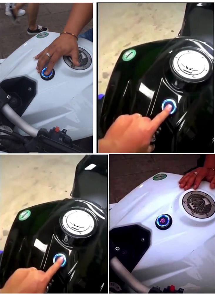 Smart Key Motorcycle Engine Ignition Switch Start Push Button Alarm Anti-theft