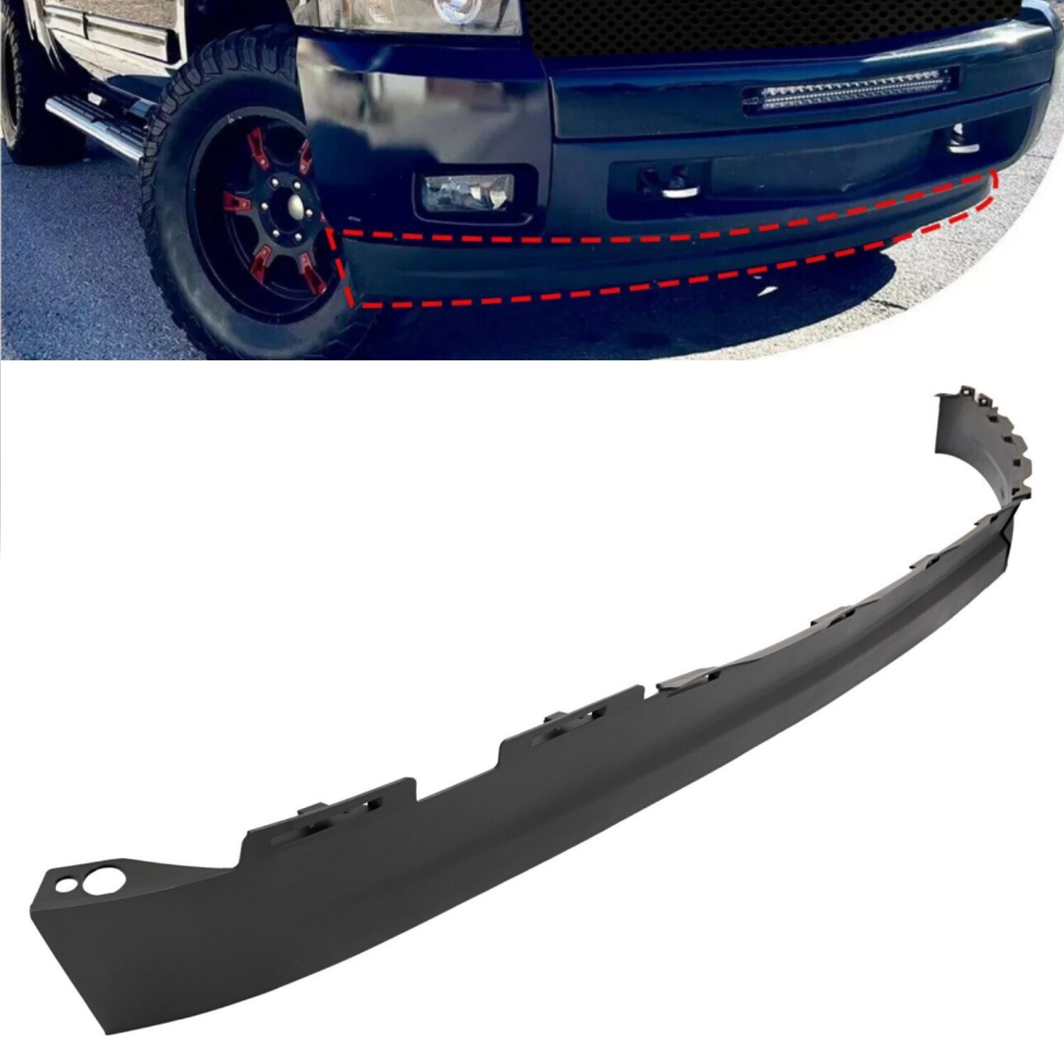 Bumper Lower Valance Air Deflector Textured For Chevy Silverado 1500 2007-2013
