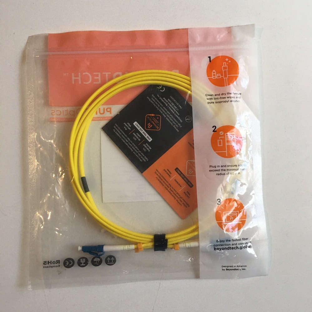 Beyondtech PureOptics Optical Fiber Patch Cable 2 Meter /6.56 Ft