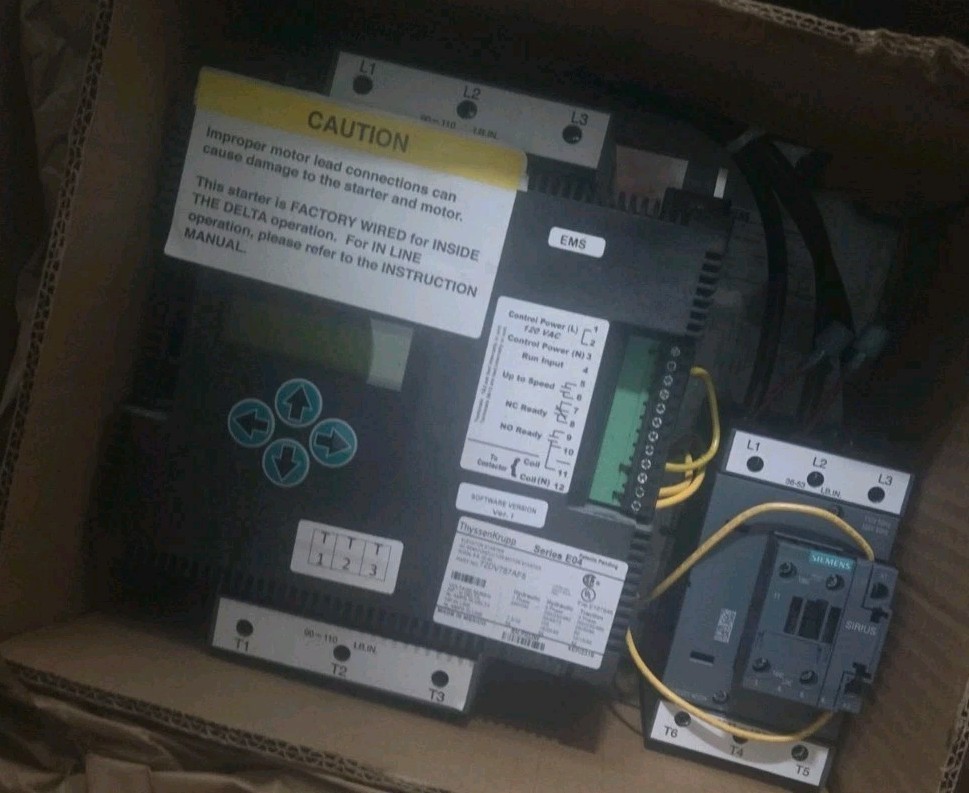 Simens ThyssenKrupp Series E04 Elevator Starter 72DV787AF5 120VAC