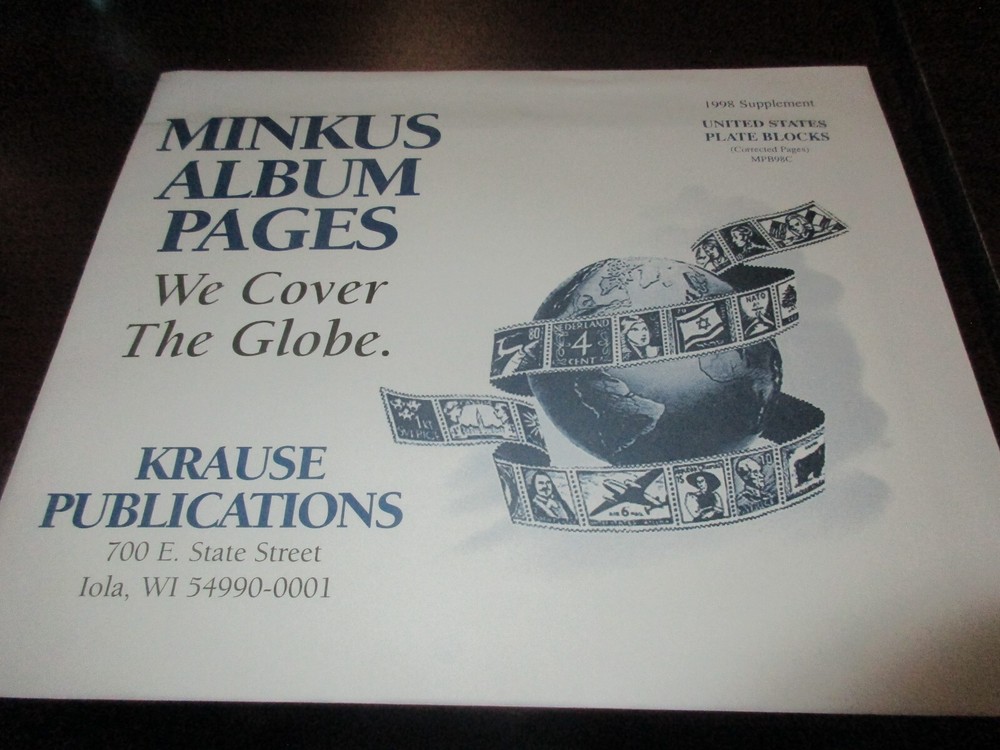 "MINKUS"ALBUM PAGES  SUPPLEMENT #MPB98C  W/FREE SHIPPING!!!