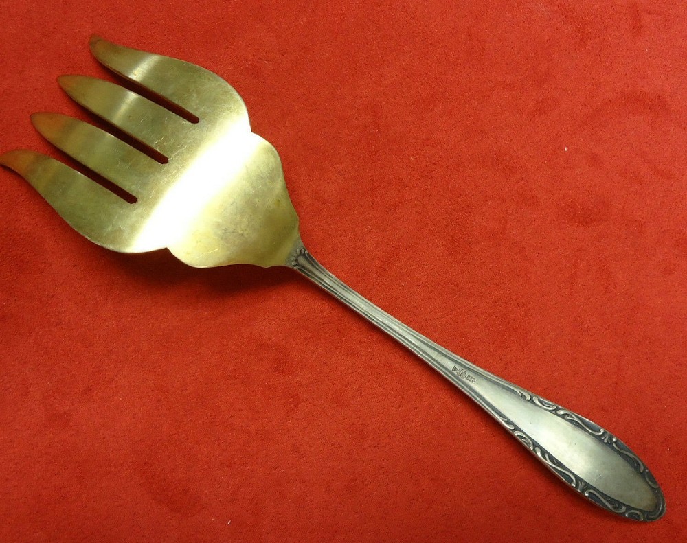 German 800 Silver Large Fish Serving Fork or Vegetable Serving Fork (#2244)