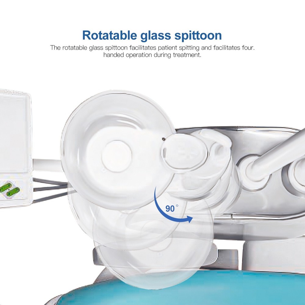Dental Unit Chair Computer Controlled DC Motor PU Leather+ Assistant Stool