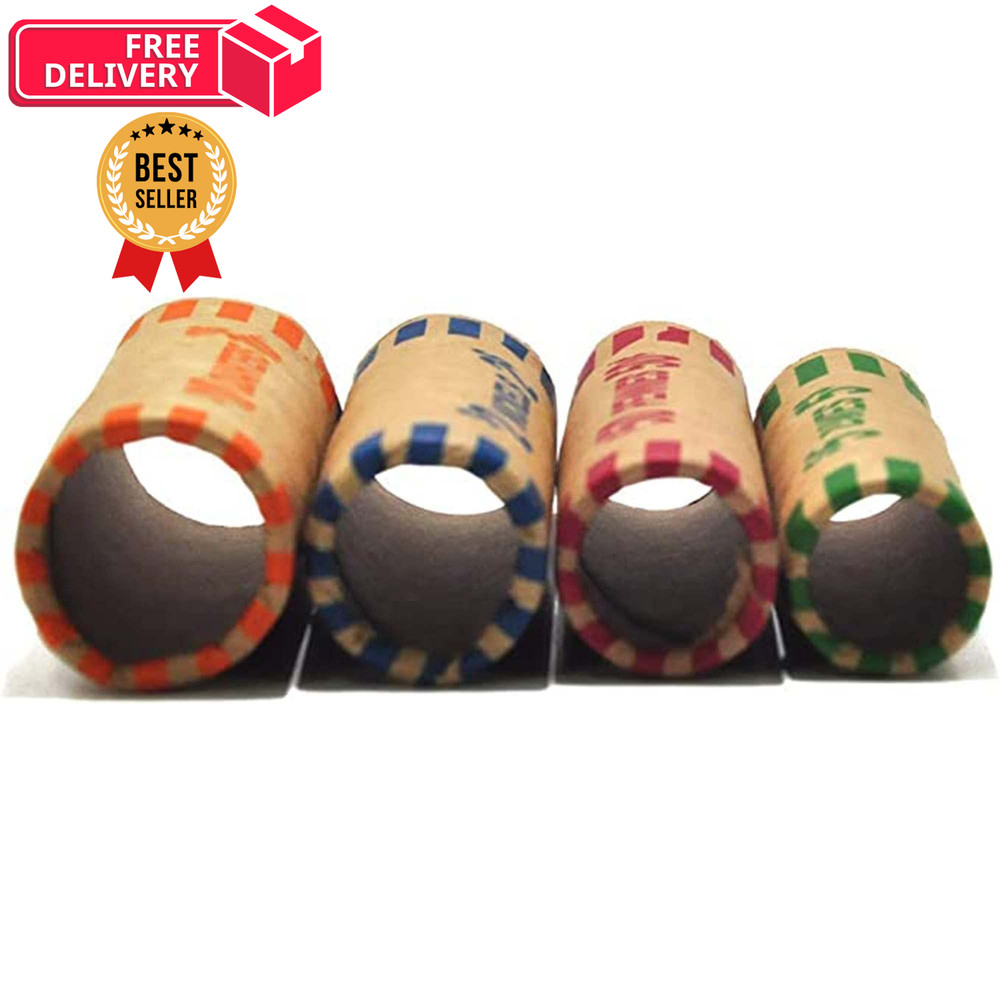 L LIKED Preformed Coin Wrappers Rolls (128 Assorted) - 128 Assorted, Assorted