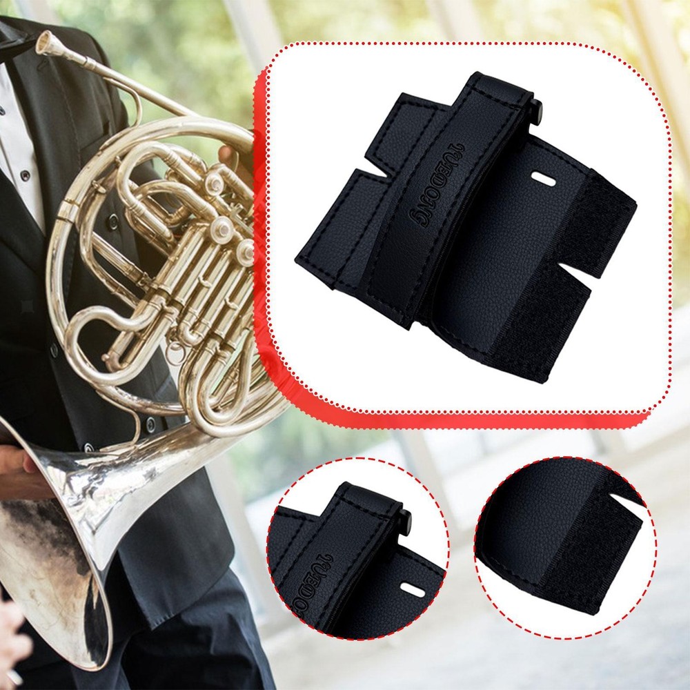 French Horn Hand Guard PU Leather Protector for Performance Practice Stage