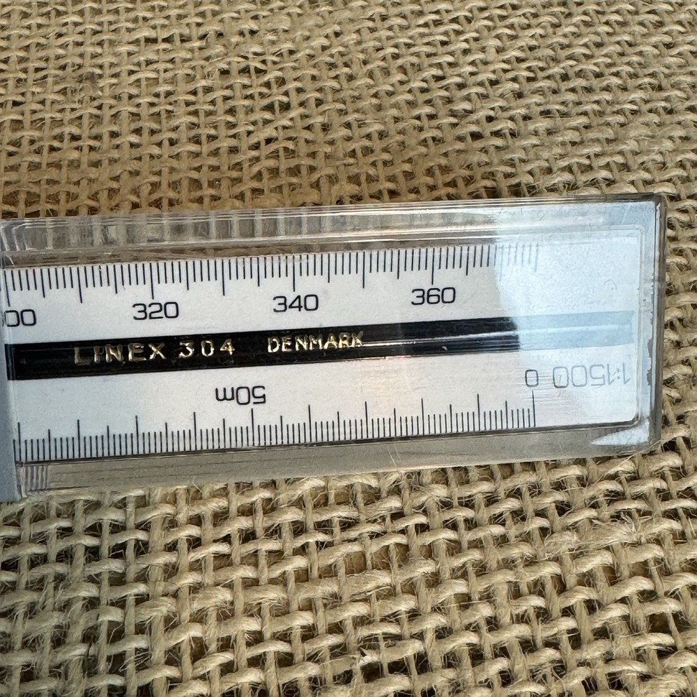 Linex 304 Triangular Graphics Engineering Drawing ruler in original case