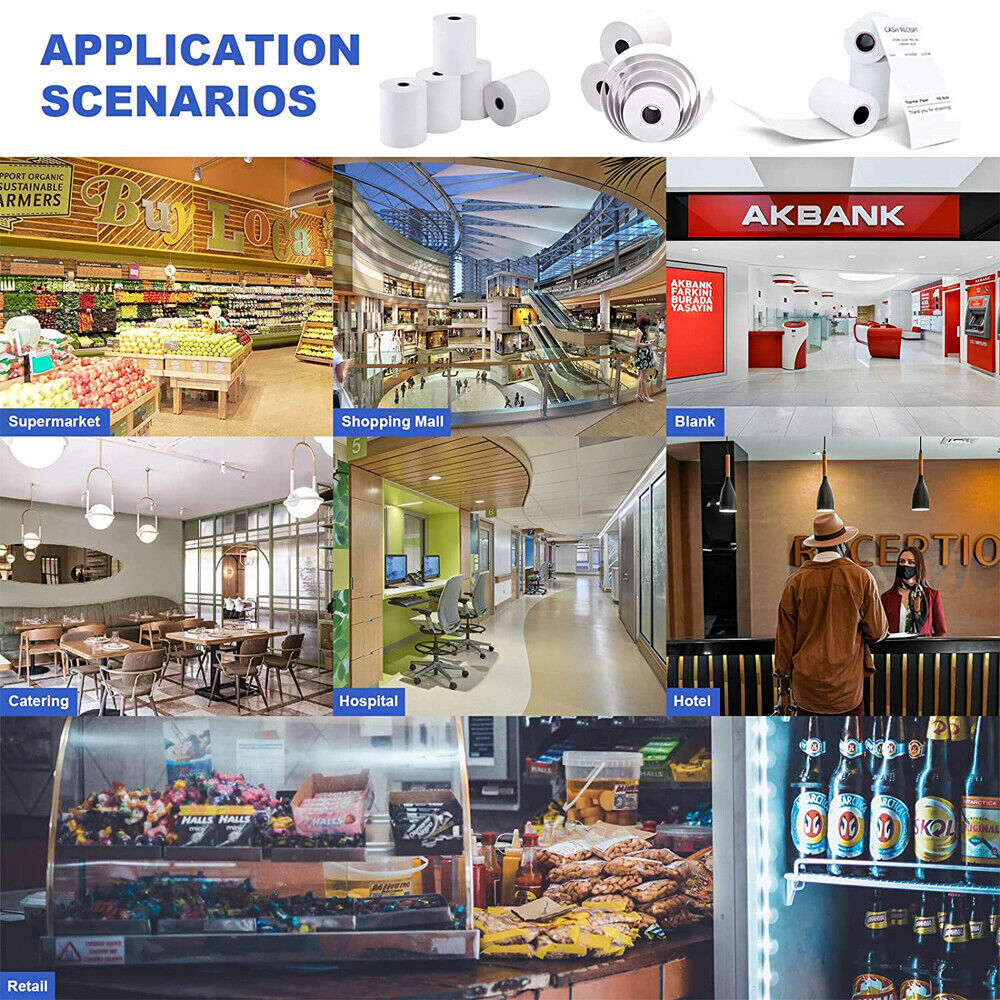 400 Rolls Thermal Paper 2 1/4" x 50' Cash Register Credit Card POS Receipt Paper