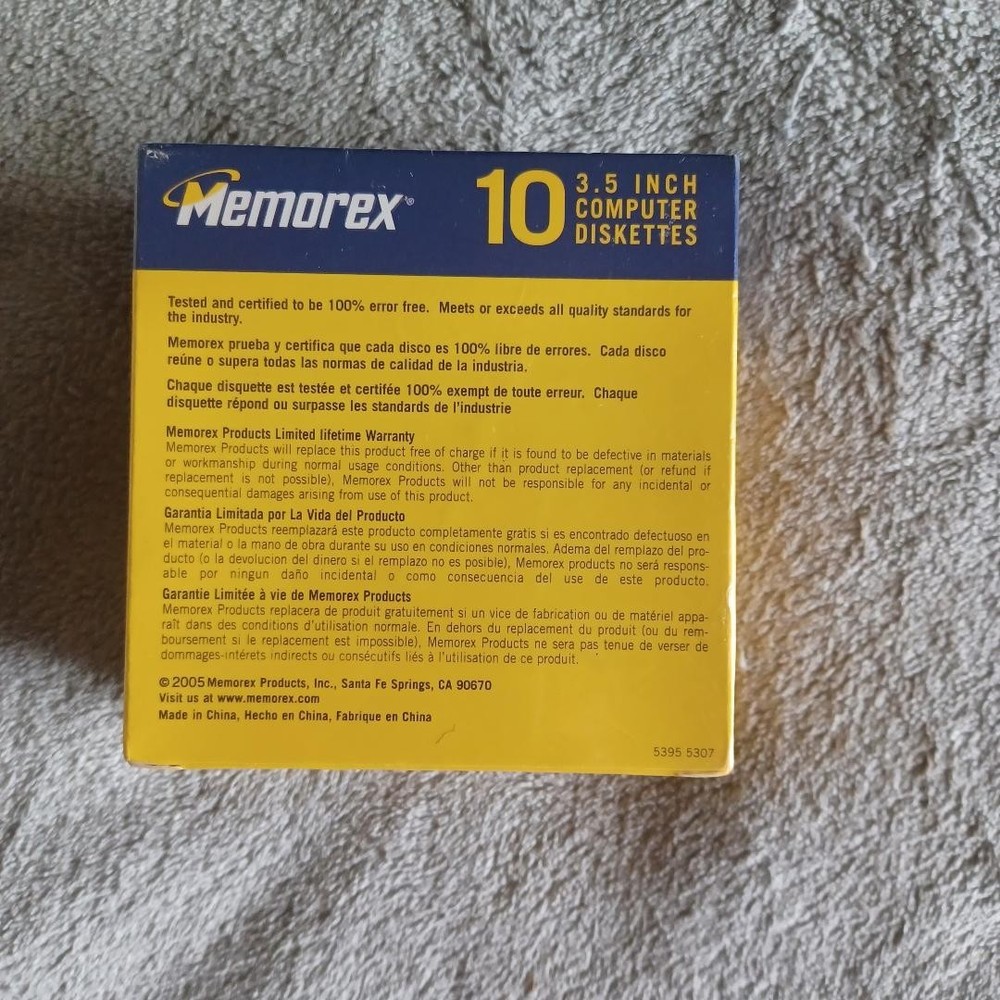 Memorex HD 10 Pack PC Formatted 3.5 Inch High Density Computer Diskettes