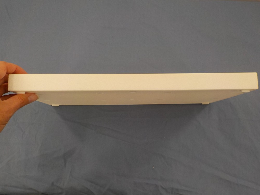 WHITE JEWELRY DISPLAY BOX TRAY WITH REMOVABLE PADDED INSERT PLASTIC ORGANIZER