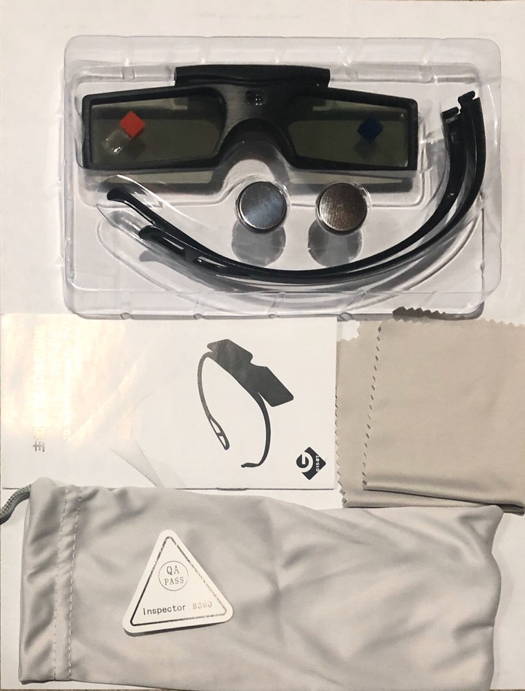 3D Active Shutter Glasses With Free Extra Parts