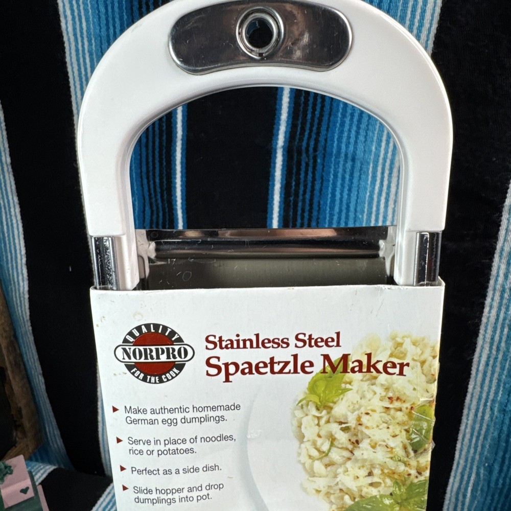 Norpro Spaetzle Maker, Stainless Steel with Sliding Hopper