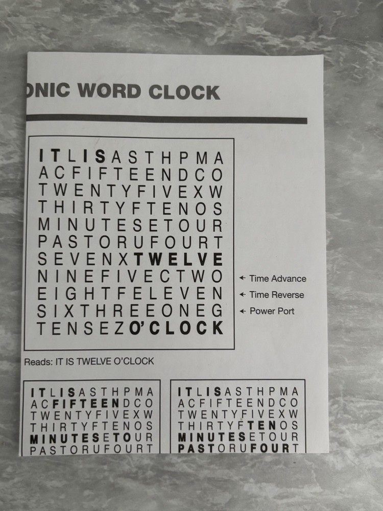 Sharper Image LED Word Clock Pro Copper Finish Works