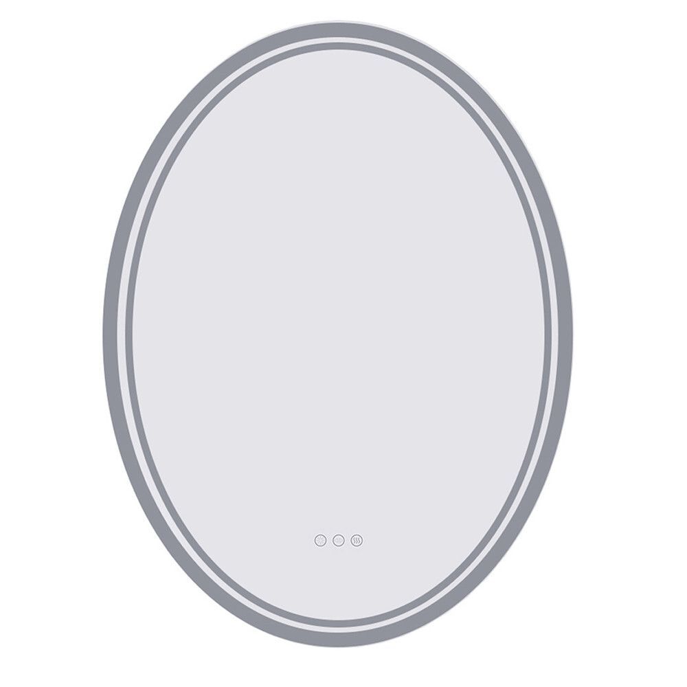 Memory Defog Oval LED Vanity Mirror Bathroom Steples Dimmable Wall Makeup Mirror